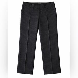 Banana Republic Black Textured Straight-Leg Pants